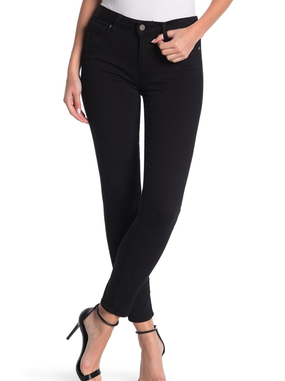 PAIGE Verdugo Ultra Skinny Black Jeans Size 29 Made in USA